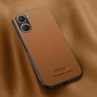 For vivo Y18 HUIYI Leather Magnetic Phone Case(Brown) - 1