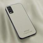 For vivo Y30 HUIYI Leather Magnetic Phone Case(White) - 1