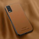 For vivo Y30 HUIYI Leather Magnetic Phone Case(Brown) - 1
