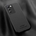 For vivo Y100 4G / IDN HUIYI Leather Magnetic Phone Case(Black) - 1