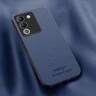 For vivo Y200 HUIYI Leather Magnetic Phone Case(Blue) - 1