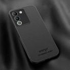 For vivo Y200 HUIYI Leather Magnetic Phone Case(Black) - 1