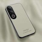 For vivo V50 Lite 4G / 5G HUIYI Leather Magnetic Phone Case(White) - 1
