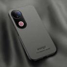 For vivo V50 HUIYI Leather Magnetic Phone Case(Grey) - 1