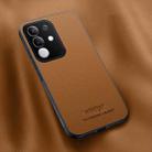 For vivo Y29 4G HUIYI Leather Magnetic Phone Case(Brown) - 1