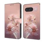 For Google Pixel 9 / 9 Pro Fresh Painted Leather Phone Case(Ceramic Flowers) - 1