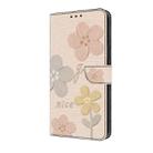 For Google Pixel 9 / 9 Pro Fresh Painted Leather Phone Case(Beige Flowers) - 2