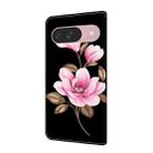 For Google Pixel 9 / 9 Pro Fresh Painted Leather Phone Case(Black Flowers) - 3