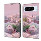 For Google Pixel 8 Pro Fresh Painted Leather Phone Case(Garden) - 1