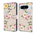 For Google Pixel 8 Pro Fresh Painted Leather Phone Case(Colored Flowers) - 1