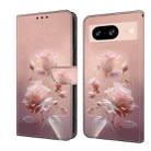 For Google Pixel 8 Fresh Painted Leather Phone Case(Ceramic Flowers) - 1