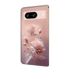 For Google Pixel 8 Fresh Painted Leather Phone Case(Ceramic Flowers) - 3
