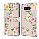 For Google Pixel 8 Fresh Painted Leather Phone Case(Colored Flowers) - 1