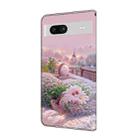 For Google Pixel 8a Fresh Painted Leather Phone Case(Garden) - 3