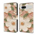 For Google Pixel 8a Fresh Painted Leather Phone Case(Sunflower) - 1