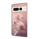 For Google Pixel 7 Pro Fresh Painted Leather Phone Case(Ceramic Flowers) - 3