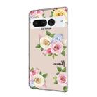 For Google Pixel 7 Pro Fresh Painted Leather Phone Case(Colored Flowers) - 3