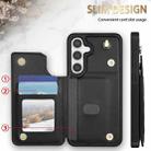 For Samsung Galaxy S24+ 5G Rhombic Dual Buckle Card Slots Phone Case with Lanyard(Black) - 2