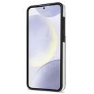For Samsung Galaxy S23+ 5G Rhombic Dual Buckle Card Slots Phone Case with Lanyard(White) - 3