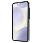 For Samsung Galaxy S23 5G Rhombic Dual Buckle Card Slots Phone Case with Lanyard(White) - 3