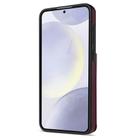 For Samsung Galaxy S23 5G Rhombic Dual Buckle Card Slots Phone Case with Lanyard(Wine Red) - 3