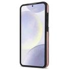 For Samsung Galaxy S23 5G Rhombic Dual Buckle Card Slots Phone Case with Lanyard(Rose Gold) - 3