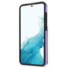 For Samsung Galaxy S22 5G Rhombic Dual Buckle Card Slots Phone Case with Lanyard(Purple) - 3