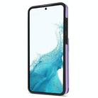 For Samsung Galaxy S21+ 5G Rhombic Dual Buckle Card Slots Phone Case with Lanyard(Purple) - 3