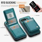 For Google Pixel 9a JEEHOOD J06 British Style RFID MagSafe Card Bag PU Phone Case(Green) - 3