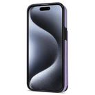 For iPhone 13 / 14 Rhombic Dual Buckle Card Slots Phone Case with Lanyard(Purple) - 3