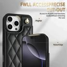 For iPhone 11 Pro Max Rhombic Dual Buckle Card Slots Phone Case with Lanyard(Black) - 3