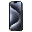 For iPhone 11 Rhombic Dual Buckle Card Slots Phone Case with Lanyard(Black) - 3