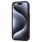 For iPhone 11 Rhombic Dual Buckle Card Slots Phone Case with Lanyard(Wine Red) - 3