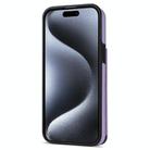 For iPhone 11 Rhombic Dual Buckle Card Slots Phone Case with Lanyard(Purple) - 3