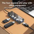 awei HUB-1 Multi-function 4 in 1 Type-C to USB 3.0 x 4 HUB Adapter(Grey) - 2