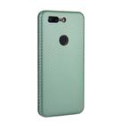 For OnePlus 5T Carbon Fiber Texture Horizontal Flip TPU + PC + PU Leather Case with Card Slot(Green) - 3
