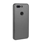 For OnePlus 5T Carbon Fiber Texture Horizontal Flip TPU + PC + PU Leather Case with Card Slot(Black) - 3