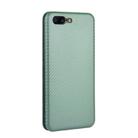 For OnePlus 5 Carbon Fiber Texture Horizontal Flip TPU + PC + PU Leather Case with Card Slot(Green) - 3