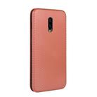 For OnePlus 6T Carbon Fiber Texture Horizontal Flip TPU + PC + PU Leather Case with Card Slot(Brown) - 3