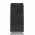 For OnePlus 6T Carbon Fiber Texture Horizontal Flip TPU + PC + PU Leather Case with Card Slot(Black) - 1