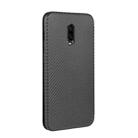 For OnePlus 6T Carbon Fiber Texture Horizontal Flip TPU + PC + PU Leather Case with Card Slot(Black) - 2