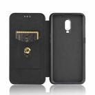 For OnePlus 6T Carbon Fiber Texture Horizontal Flip TPU + PC + PU Leather Case with Card Slot(Black) - 3