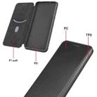 For OnePlus 6T Carbon Fiber Texture Horizontal Flip TPU + PC + PU Leather Case with Card Slot(Black) - 6
