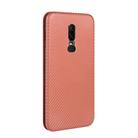 For OnePlus 6 Carbon Fiber Texture Horizontal Flip TPU + PC + PU Leather Case with Card Slot(Brown) - 3