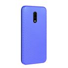 For OnePlus 7 Carbon Fiber Texture Horizontal Flip TPU + PC + PU Leather Case with Card Slot(Blue) - 3
