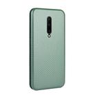 For OnePlus 7 Pro Carbon Fiber Texture Horizontal Flip TPU + PC + PU Leather Case with Card Slot(Green) - 3