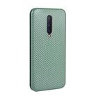 For OnePlus 8 Carbon Fiber Texture Horizontal Flip TPU + PC + PU Leather Case with Card Slot(Green) - 3