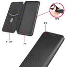 For OnePlus 8 Carbon Fiber Texture Horizontal Flip TPU + PC + PU Leather Case with Card Slot(Black) - 6