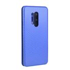 For OnePlus 8 Pro Carbon Fiber Texture Horizontal Flip TPU + PC + PU Leather Case with Card Slot(Blue) - 3