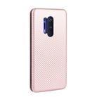 For OnePlus 8 Pro Carbon Fiber Texture Horizontal Flip TPU + PC + PU Leather Case with Card Slot(Pink) - 3